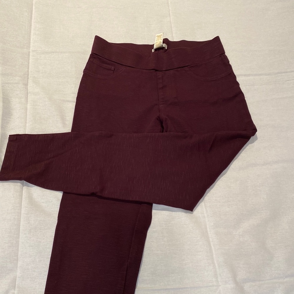 Burgundy work leggings